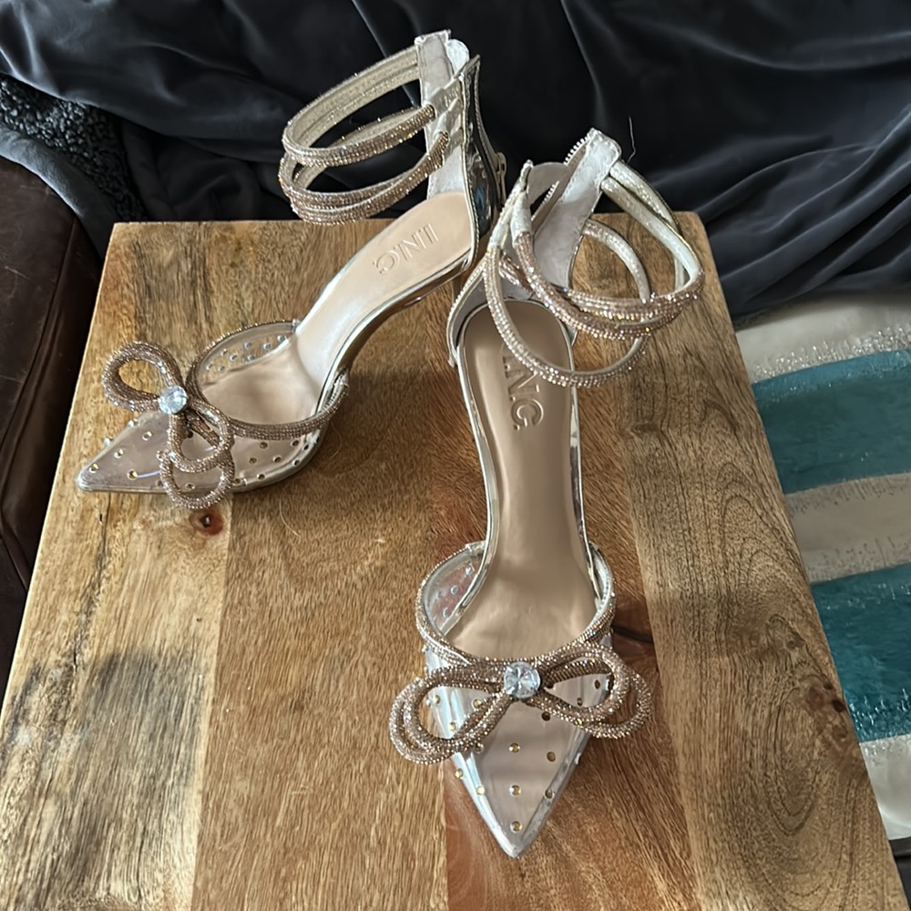 INC Pointed Toe Rhinestone Heels - Picture 2 of 2